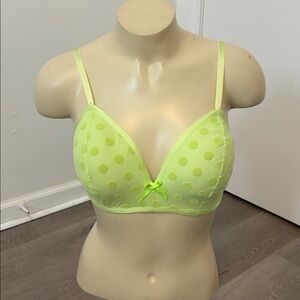 GAP Body Wireless Polka Dot Mesh Overlay Bra 36C
